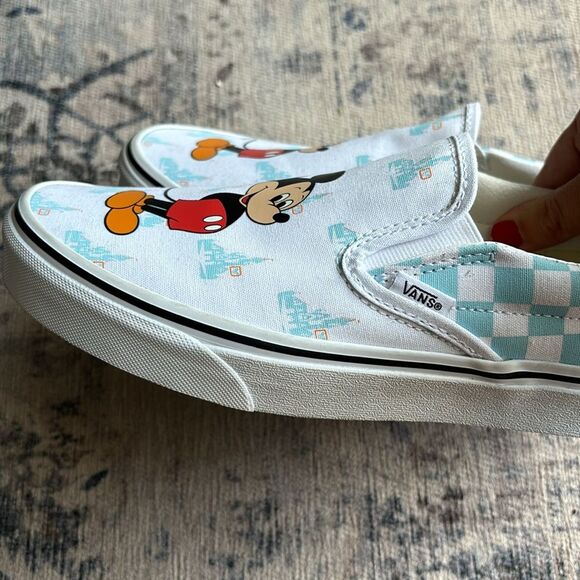 Vans Disney World Slip on 50th Anniversary Mickey Mouse Shoes Women's 10.5 Men 9 - Picture 7 of 12